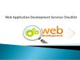 Web Application Development Services Checklist PowerPoint PPT Presentation