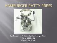 Hamburger Patty Press - Professional Processor
