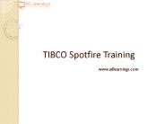 TIBCO Spotfire Training - AD Learnings