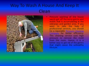 Pressure Cleaning Sydney