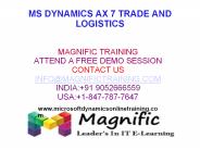 Microsoft Dynamics Ax 7 Trade and LOgistics Online Training