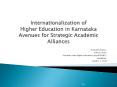 Internationalization of Higher Education in Karnataka, INDIA PowerPoint PPT Presentation