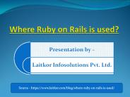 Where Ruby on Rails is used?