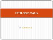 EPFO clain status