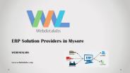 ERP solution providers in Mysore - Webdatalabs