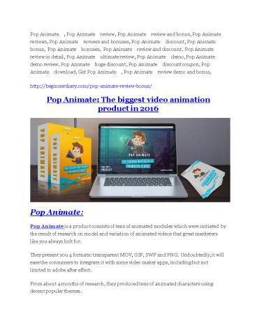 Pop Animate review - Pop Animate top notch features