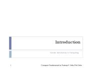 Introduction to computing