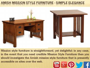 Amish Mission Style Furniture - Simple Elegance