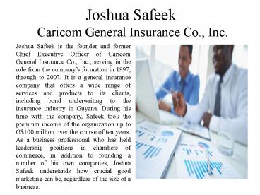 Joshua Safeek - Caricom Cement Co., Inc.