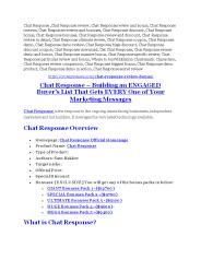 Chat Response review & (GIANT) $24,700 bonus