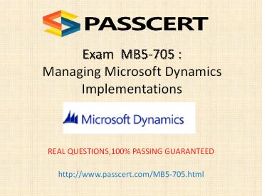 Microsoft MB5-705 exam practice test download