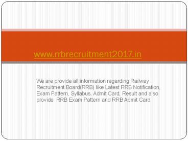 Railway Recruitment Board