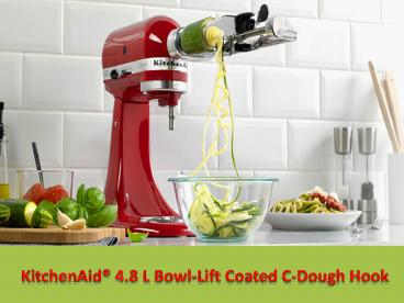 KitchenAid® 4.8 L Bowl-Lift Coated C-Dough Hook