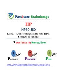 Pass4sure HPE0-J80 Practice Exam