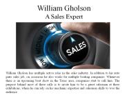 William Gholson - A Sales Expert