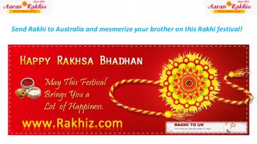 Send Rakhi to Australia