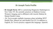 Dr Joseph Tuvia Profile