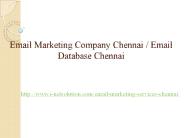 Email Marketing Company Chennai, Email Database Chennai