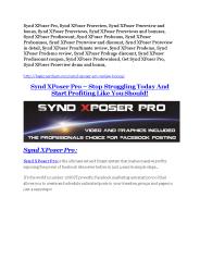 Synd XPoser Pro Review-(Free) bonus and discount