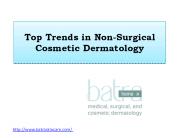 Top Trends in Non-Surgical Cosmetic Dermatology