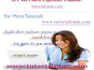 ACC 440 Course Experience Tradition / tutorialrank.com