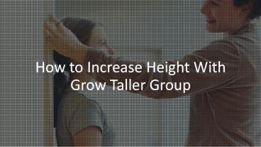 Know How to Increase Height Naturally