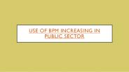 Use of BPM Increasing in Public Sector