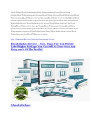 Ebook Riches Review & GIANT Bonus