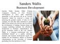 Sanders Wallis - Business Development PowerPoint PPT Presentation
