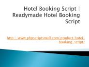 Hotel Booking Script | Readymade Hotel Booking Script
