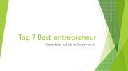 Best entrepreneur