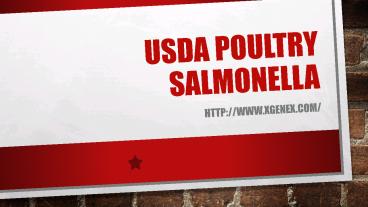 USDA Poultry Salmonella