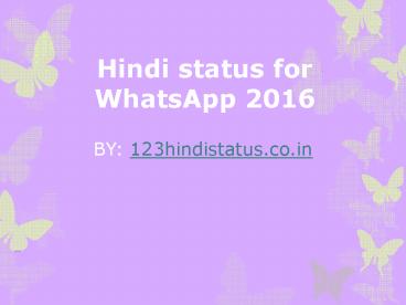Latest Hindi status for Whatsapp