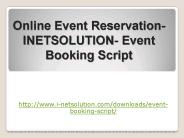 Online Event Reservation-INETSOLUTION- Event Booking Script