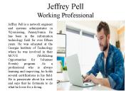 Jeffrey Pell - Working Professional