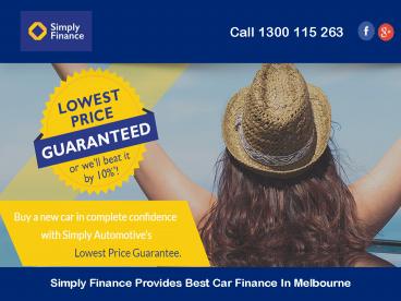 Simply Finance Provides Best Car Finance In Melbourne