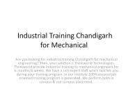 Industrial Training Chandigarh for Mechanical