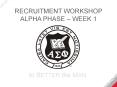 RECRUITMENT WORKSHOP PowerPoint PPT Presentation