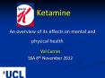 Ketamine An overview of its effects on mental and physical health PowerPoint PPT Presentation