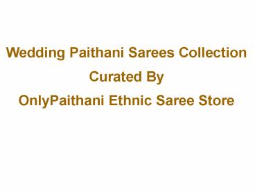 Buy wedding paithani sarees online