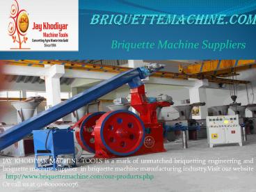 Briquetting Machine | Briquette Machine Suppliers