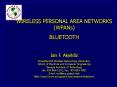 WPANs (Bluetooth) PowerPoint PPT Presentation