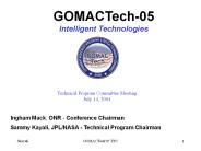 GOMACTech-05 Intelligent Technologies