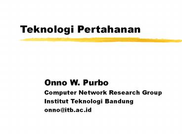 Teknologi Pertahanan