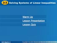 Solving Systems of Linear Inequalities