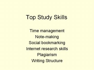 Top Study Skills