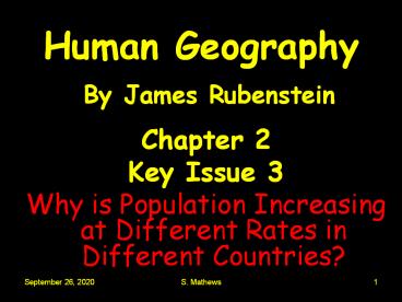 Human Geography By James Rubenstein