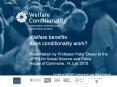 Welfare benefits: does conditionality work? PowerPoint PPT Presentation