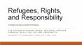 Refugees, Rights, and Responsibility  Dr Natasha Saunders (University of St Andrews) PowerPoint PPT Presentation