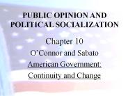 PUBLIC OPINION AND POLITICAL SOCIALIZATION